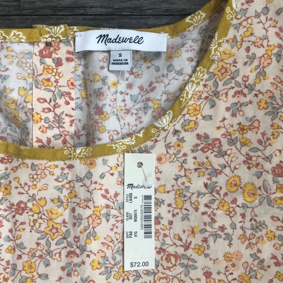 Madewell Button-Back Pocket Top in Jaipur Floral - Picture 8 of 8